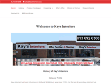 Tablet Screenshot of kaysinteriors.co.za